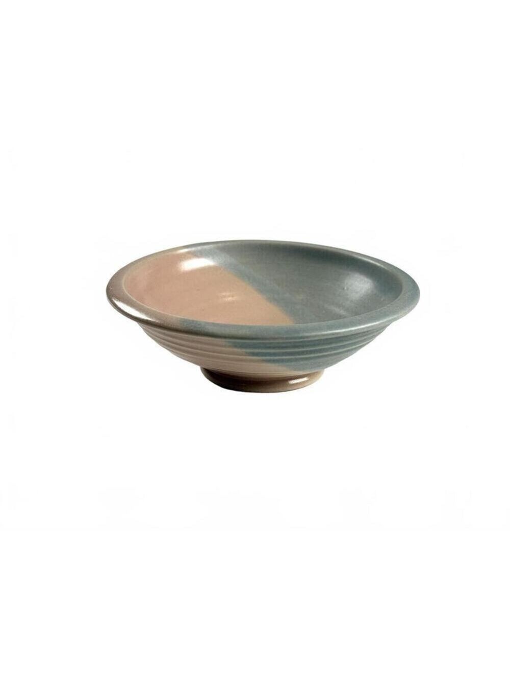 The Dunes PEI Small Studio Pottery Bowl Pink Grey Wheel Thrown Stoneware Canada